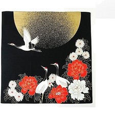 Traditional Japanese Furoshiki Wrapping Cloth – Colorful Polka Dots and Cranes picture