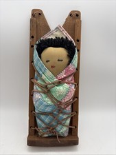 Vintage Handmade Navajo Cradleboard Doll Native American Culture picture
