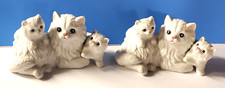 Vintage Homco Cat Figures Kittens Porcelain White # 1412  Pair of Two picture