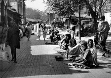 1940 Beggars near the Khali Ghat India Historic Old Photo picture