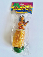Vintage 2008 Hula Dancer Dashboard Doll Luau Ukelele Girl Hawaii Lei NOS NWT picture