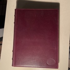 SCRAPBOOK Embossed BROWN Leather ARCHIVAL by Italian designer ANDREA SACCARDI picture