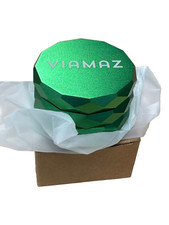 Compact 4 Piece Tobacco Spice Herb Grinder  Metal (Green) picture
