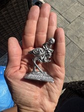 Pewter Figurine STORK with BABY Shower Gift New Mother picture