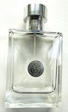 Versace Pour Homme Eau de Toilette 100 ml EMPTY Bottle Top & Box Made in Italy picture