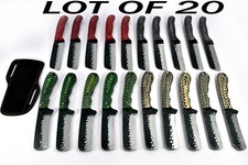 20 pieces Carbon steel Bull cuter knives with leather sheath UM-5042 picture