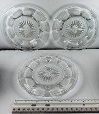 HEISEY/6”/SUNBURST/THUMBPRINT/CLEAR/MARKED/1950’s/LOT 5/ EUC picture