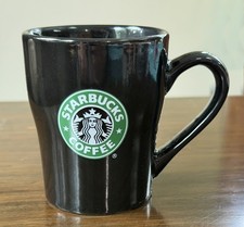 Vintage 2008 Collectible Starbucks Black Coffee Mug Cup With Mermaid Logo 8oz picture