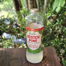 Vintage Scotch Pine GLASS BOTTLE Multi Surface Cleaner ~ Advertising ~ EMPTY picture