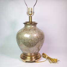 Vintage Frederick Cooper Lamp Cream Gold 1980s Chinoiserie Porcelain Ginger Jar  picture