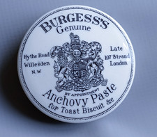 Antique Burgess’s Genuine Anchovy Paste Pot Lid for Toast Biscuit etc Hythe Road picture