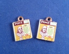 *2* Vtg POST Charms Benjamin Franklin Rare *3-B picture