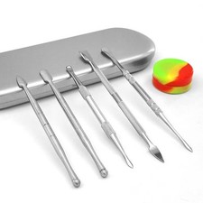 6Pcs Stainless Steel Wax Carving Tool Kit with Silicone Container & Metal Case picture