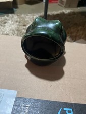 Vintage Green Glazed Ceramic Open Mouth Frog Sponge Scrubber Holder  picture
