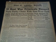 1946 OCTOBER 16 PANAMA STAR & HERALD NEWSPAPER - 10 NAZIS HANGED - NT 7535 picture