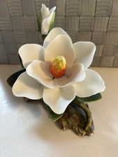 Magnolia Porcelain Blossom w/ Bud Statue 1993 PS PAUL SEBASTIA Ltd. Ed. Rare picture