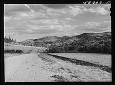 Photo:Birney Lame Deer Montana 1941 Grazing Land Road Hills Rosebud County picture