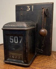 Antique 1920’s International Register Co Chicago Rail Counter w/Mount & Lever EX picture