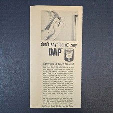 1961 DAP Spackling Plaster/Drywall Repair Vinyl Paste Vintage Print Ad Dayton OH picture
