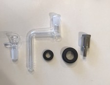 Bottle Downstem Glass Diy Bong Kit 14mm 90 Degree Curved Bent Grommet Bit Bowl picture