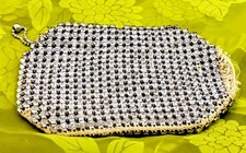 Vintage Czech Crystal Evening Bag Beaded Clutch, Handbag, Purse  picture