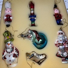 2000 Limited Series Blown Glass Christmas Ornaments Set Republic Tobacco RARE640 picture