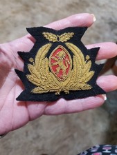  Vintage Caledonian Airways Gold Bullion Airline Officer Cap Badge picture