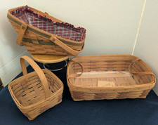 Longaberger set of 3- 1991 Yuletide, 1987 All American Berry & 1987 Storage picture