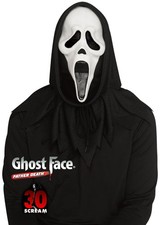 Scream Ghost Face 30th Anniversary Mask/ Shroud  Adult Glow in the Dark picture