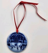 Bing & Grondahl 1988 Ornament Rockerfeller Center Vtg Christmas Skating Santa picture