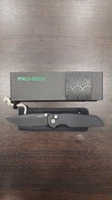Pro-Tech TR-3 Integrity Manual Button Knife DLC Black Relic picture
