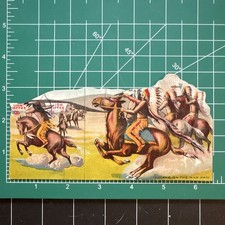 1890’s Lion Coffee & Tea Paper Indian Toy - Die Cut Victorian Trade Card picture