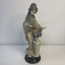 Vintage Retired NAO by LLADRO 0279 Japanese Mother and Daughter Figurine 15.25