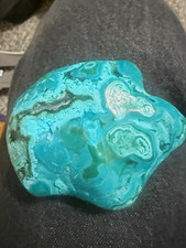 Blue-Green Polished Mineral/Stone Specimen Display Piece for Display picture