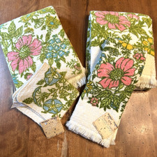 Dundee Old Stock Vintage Towel Set - 100% cotton - Floral - 4 piece set picture