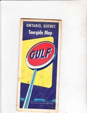 VINTAGE MAP ---- 1951 GULF----ONTARIO QUEBEC CANADA MAP picture