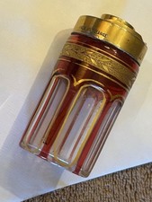 Vintage French Ruby Red Gilt Perfume Bottle Possibly Baccarat Bte SGDG No Top picture