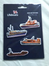 RNLI - set of 4 small Lifeboats - Embroidered Patch Badges picture