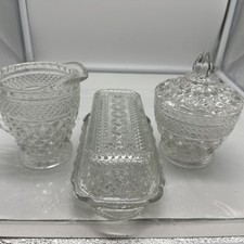 Wexford by Anchor Hocking Five (5) Piece Table Set - Creamer, Covered Sugar  NIB picture