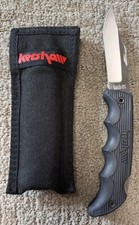 Vintage Early Kershaw 1060 Black Horse Lock Back KnifeKai Cutlery w Sheath New picture