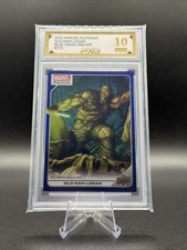 2022 Marvel Platinum OLD MAN LOGAN Blue Traxx /499 #172 PXG 10 - stack with PSA picture
