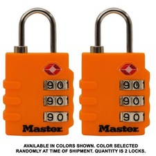 Master Lock 1-9/16 in. H X 5/8 in. W X 1-3/8 in. L Vinyl/Steel 3-Dial picture