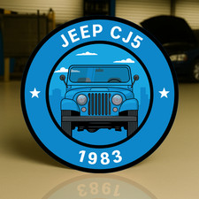 1983 Jeep CJ5 Classic Off-Road Legend Heavy Metal Sign XL -   19.7