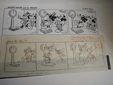 Original Mickey Mouse Comic Strip Drawing 1959 Milt Banta Walt Disney Production picture