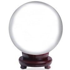Huge Clear Divination Crystal Ball Meditation Glass Sphere picture