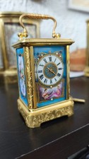 RARE pendulette de voyage Mignonnette Sèvres enamel picture