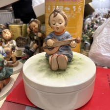 Vintage Goebel Hummel Box “Joyful Girl” 5 1/4” Round EXCELLENT condition III/53 picture