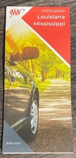 Louisiana Mississippi State Series AAA Highway Travel Map 1-24 Edition picture