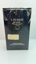 Ultra Rare Vintage Roger & Gallet L'Homme Marble & Brass personal grooming bar picture