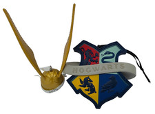 Hallmark Harry Potter Hogwarts Crest & Snitch 2 Christmas Ornaments New w Boxes picture